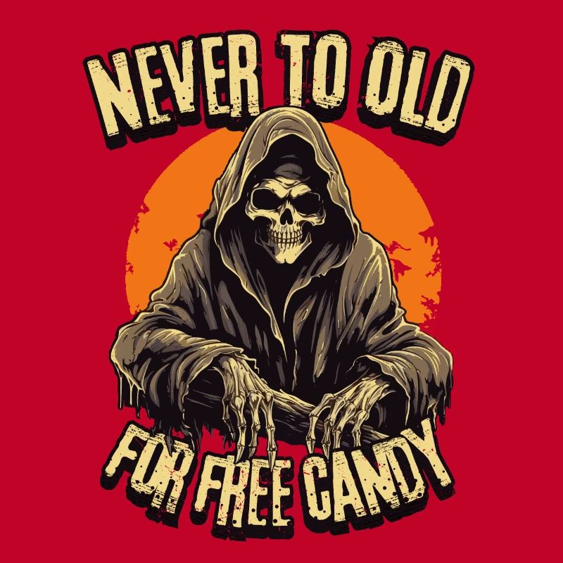 Grim Reaper Halloween Vollmond - Süßes oder Saures
