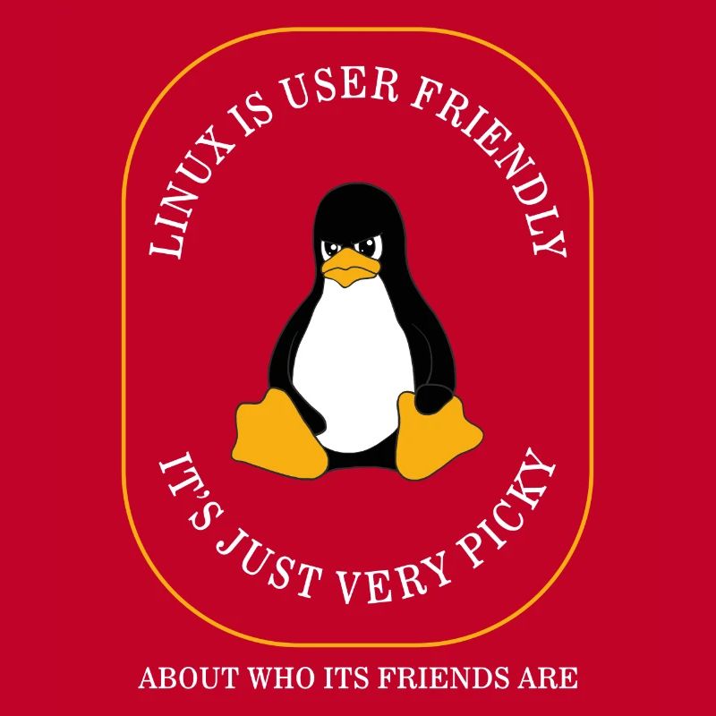 Programmierer-Shirt, Linux ist benutzerfreundlich Es ist