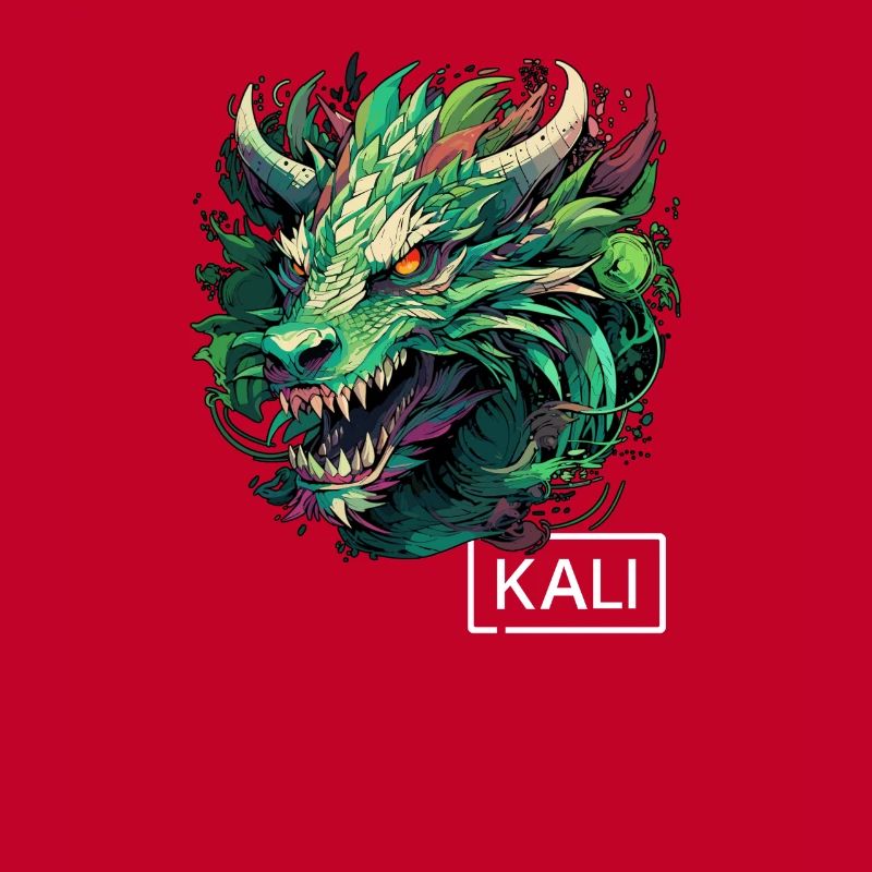 Dragon Kali Linux vert moderne pour les hackers