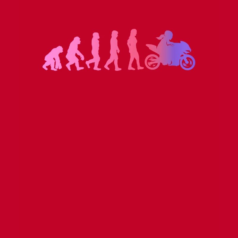 Motorradfahrerin Geschenk Bikerin Evolution