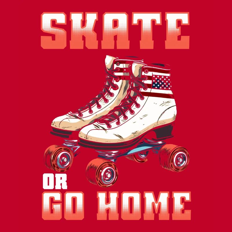 Rollerskates Funny 80er Roller Disco Skating
