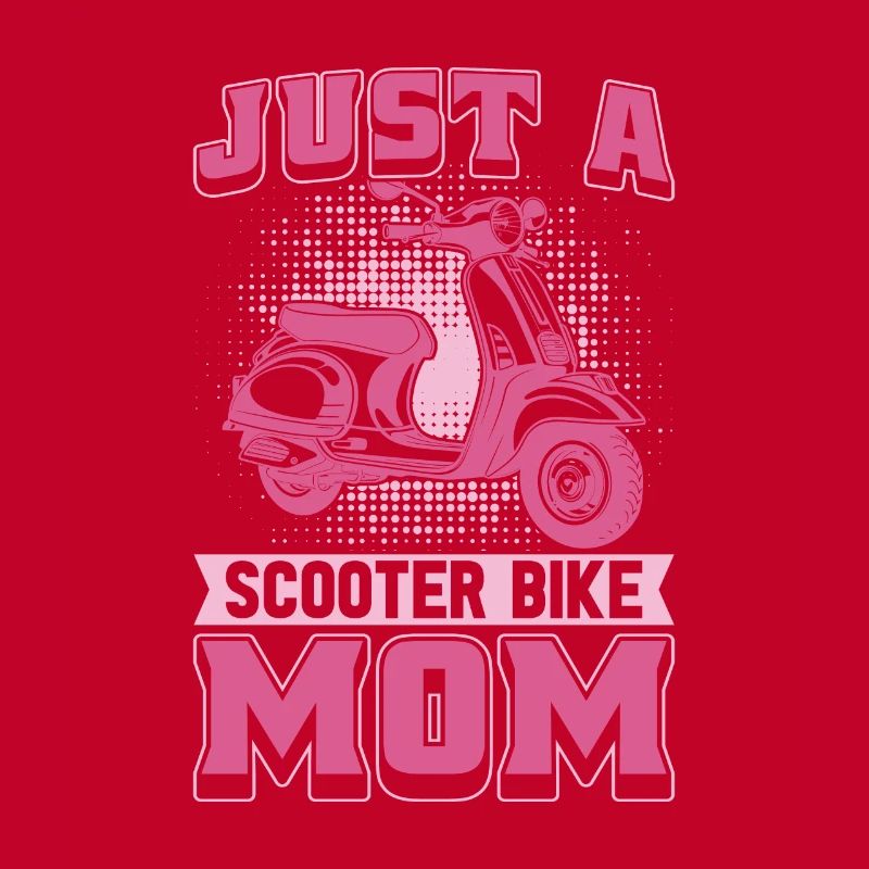 Motorroller Mutter Juste Une Maman Scooter Vélo