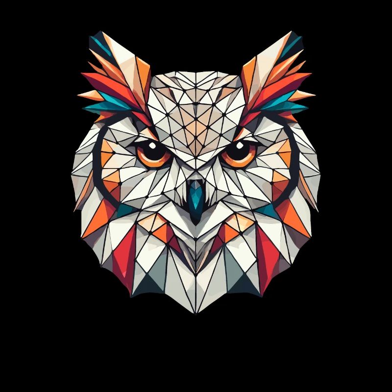 Geometrische Kunst, Eule, Vogel, Eulen, Eulen, Liebhaber