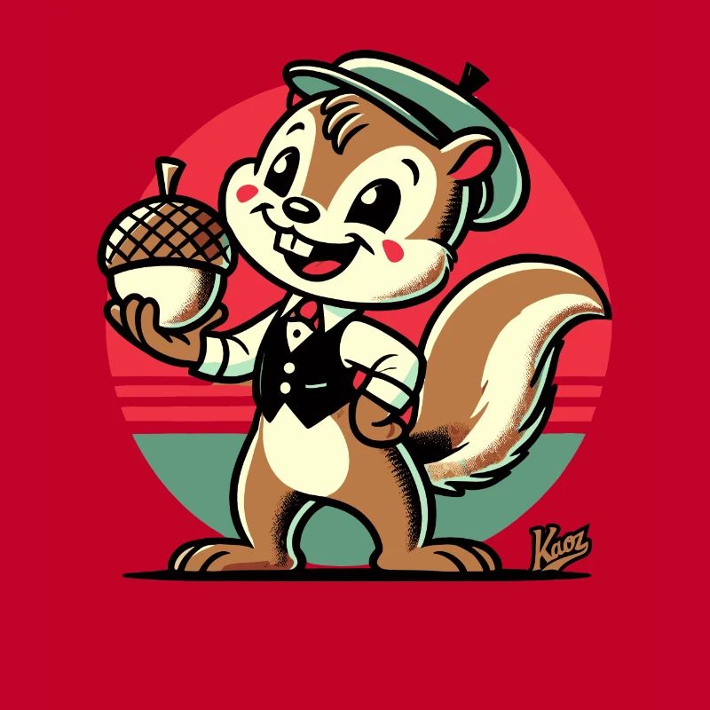Squirrel with hazelnut