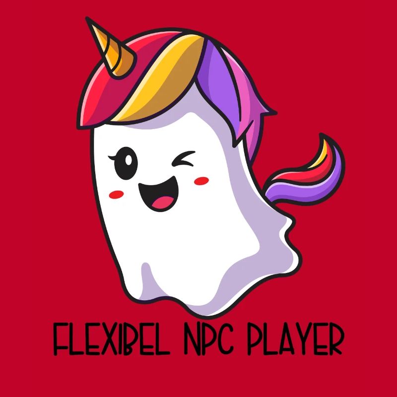 Flexible NPC Player – Bunter Einhorn Geist