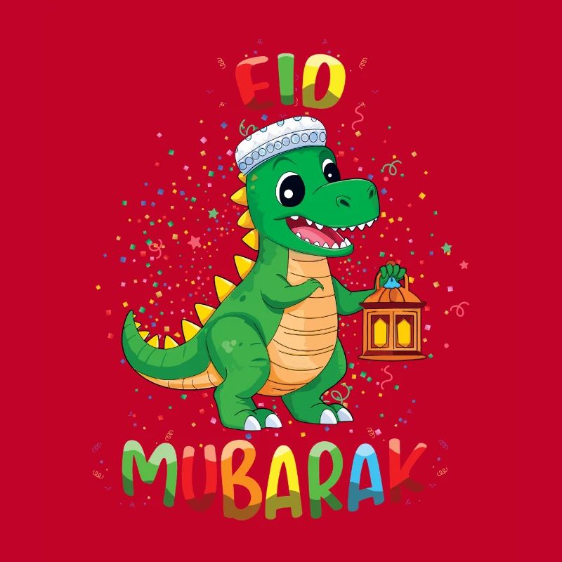 Eid Mubarak Dinosaurier Laterne Feier