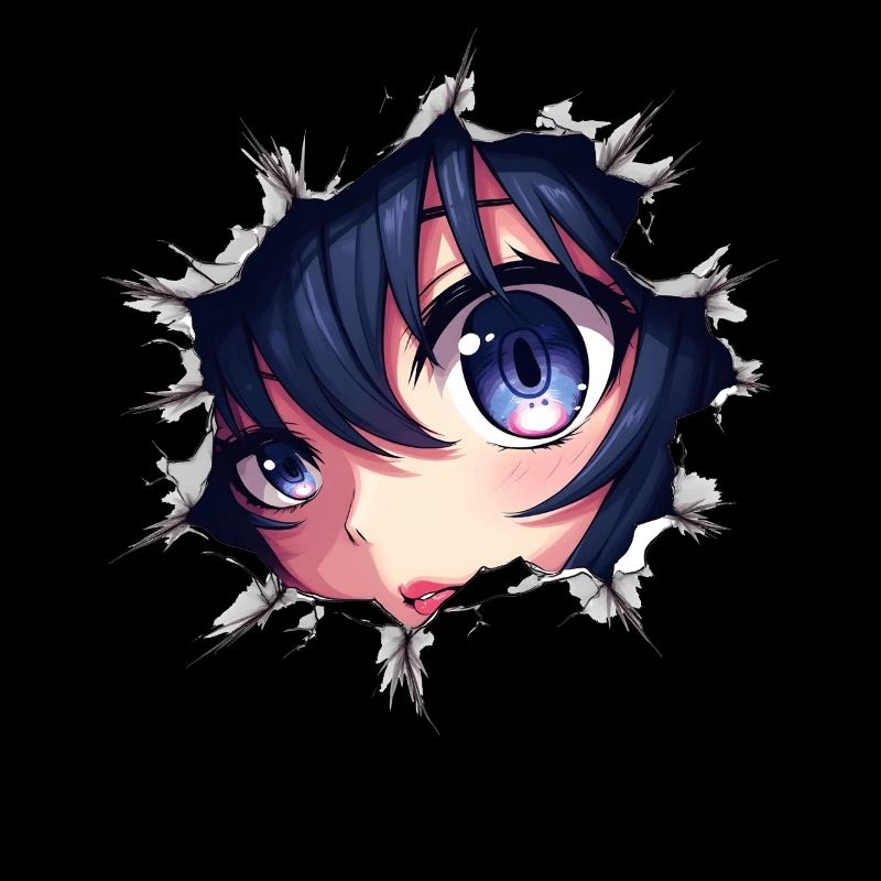 Anime Eye with Openwork Paper Effect