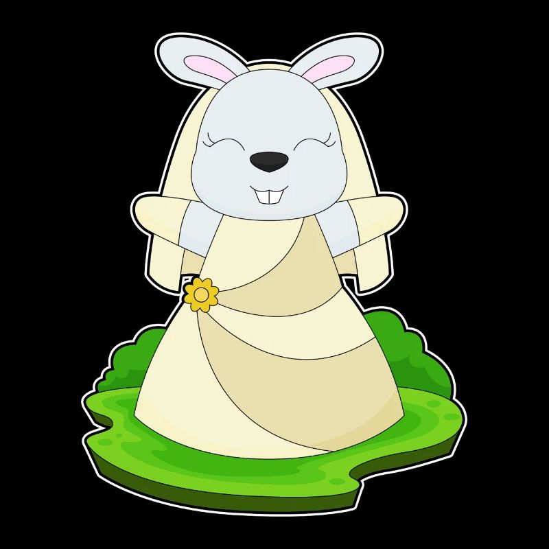 mariage avec voile de mariée lapin