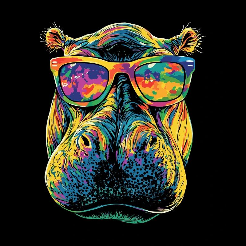 Nilpferd Flusspferd Mama Hippopotamus Cooles Hippo