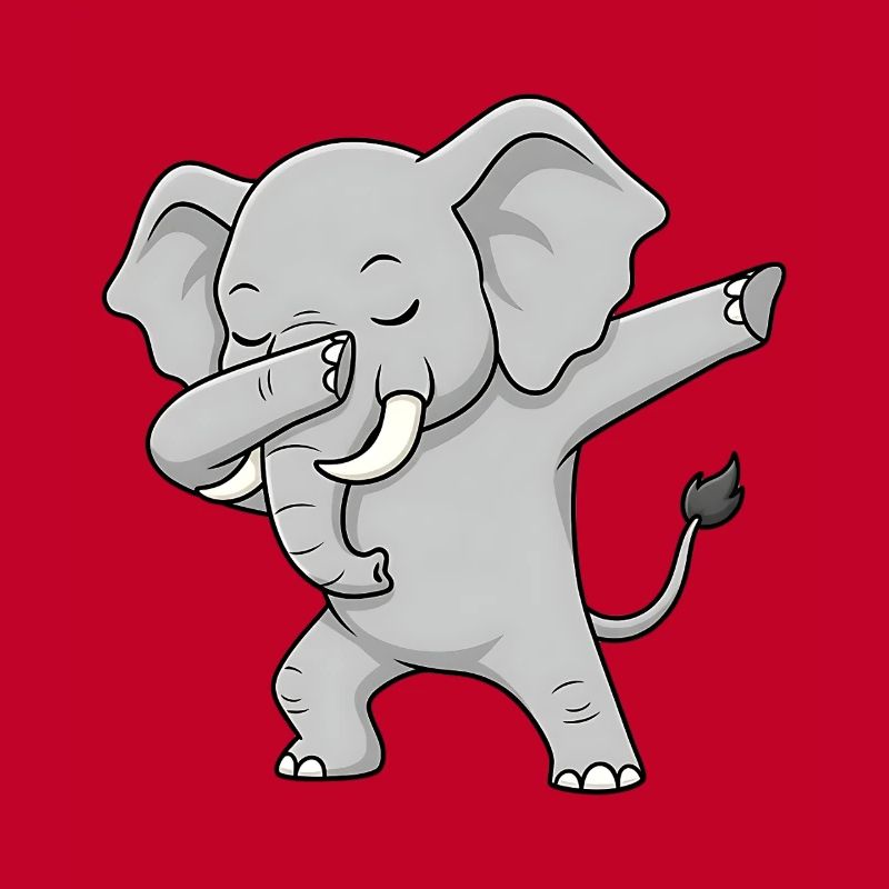 Éléphant cool dans le style dabbing