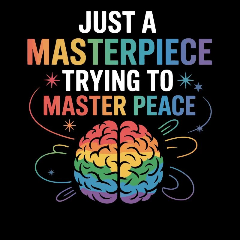 Colorful brain masterpiece peace