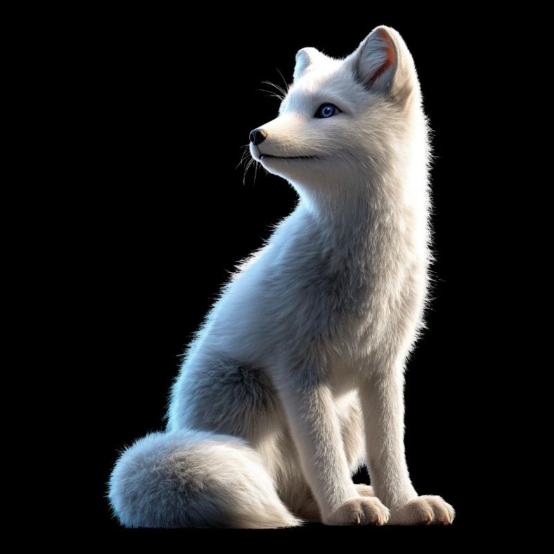 Polarfuchs Schneefuchs Eisfuchs Süßer Weißer Fuchs