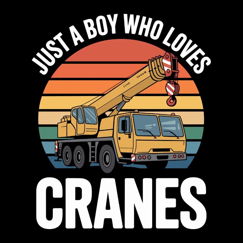 Crane Love in Retro Sunset