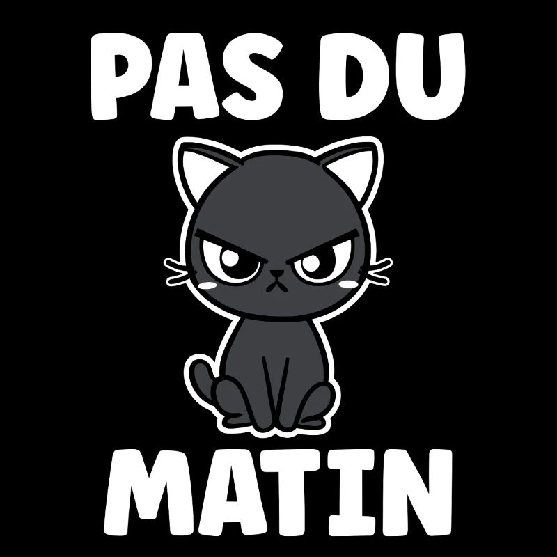 Chat grognon Pas du matin