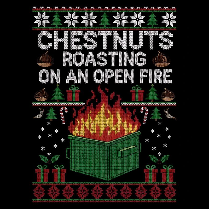 Roasting chestnuts on an open fire garbage can