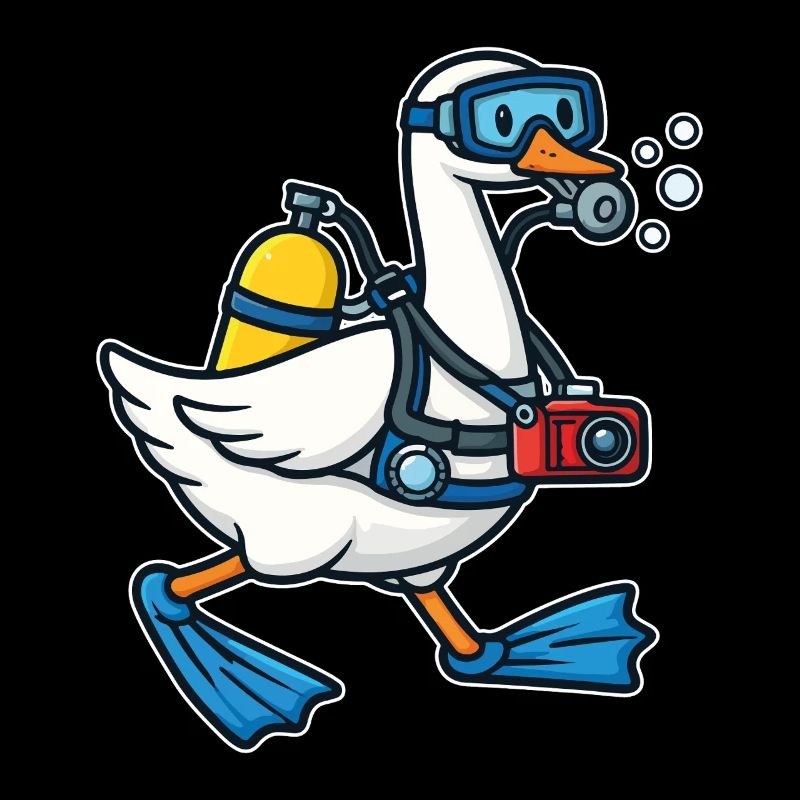 Diver Duck with Camera