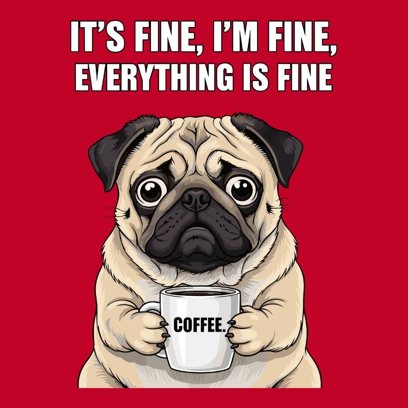 Its Fine Im Fine Kaffee Mops