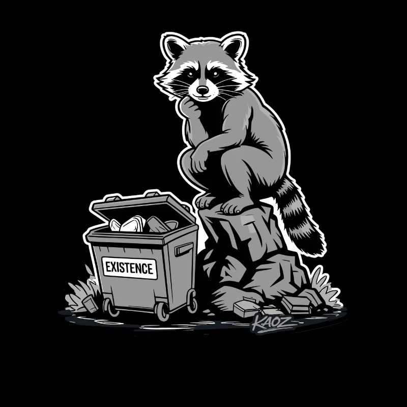 Existenz Waschbärmüllcontainer