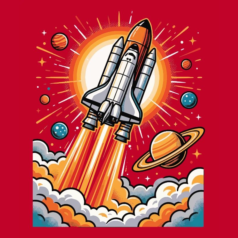 Rocket explosion in space