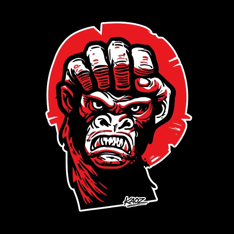 Crimson Gorilla Faust-Kunst