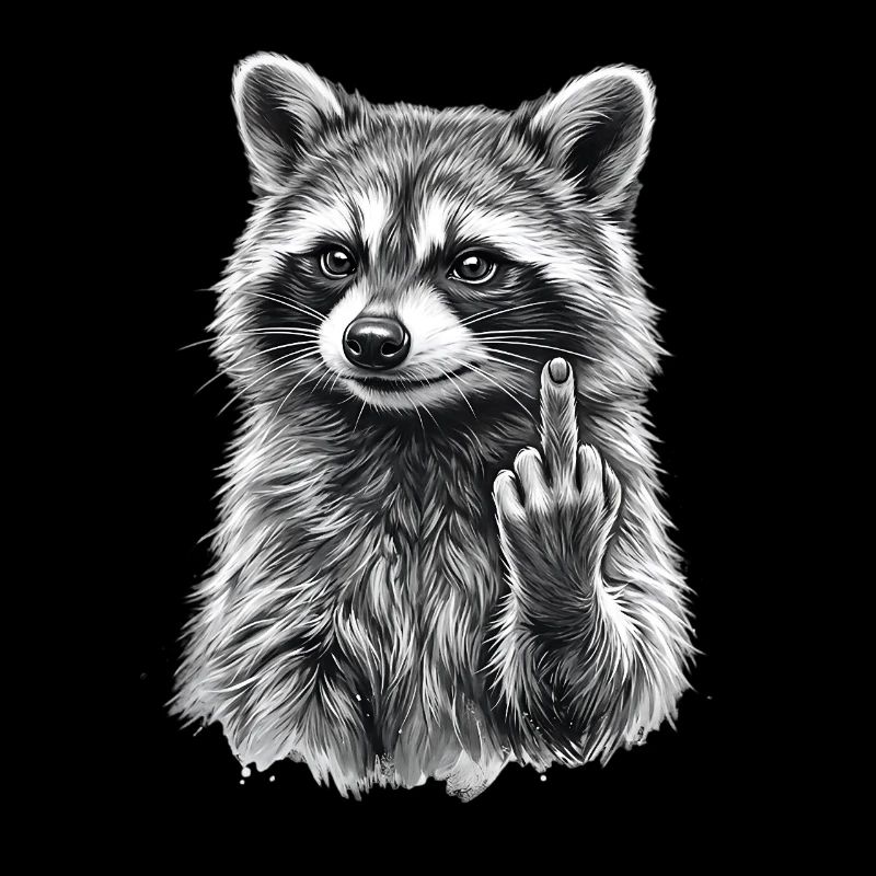 grumpy raccoon