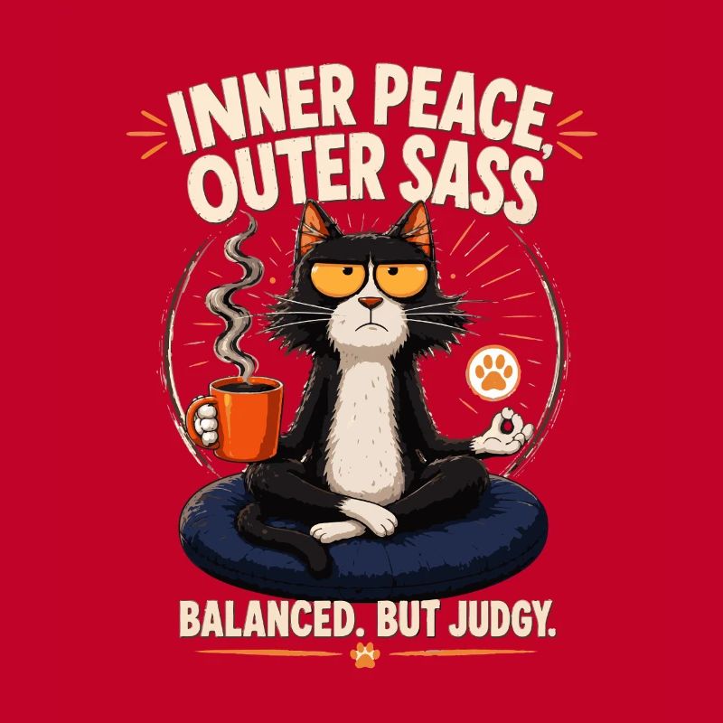 Inner Peace Outer Sass Cat