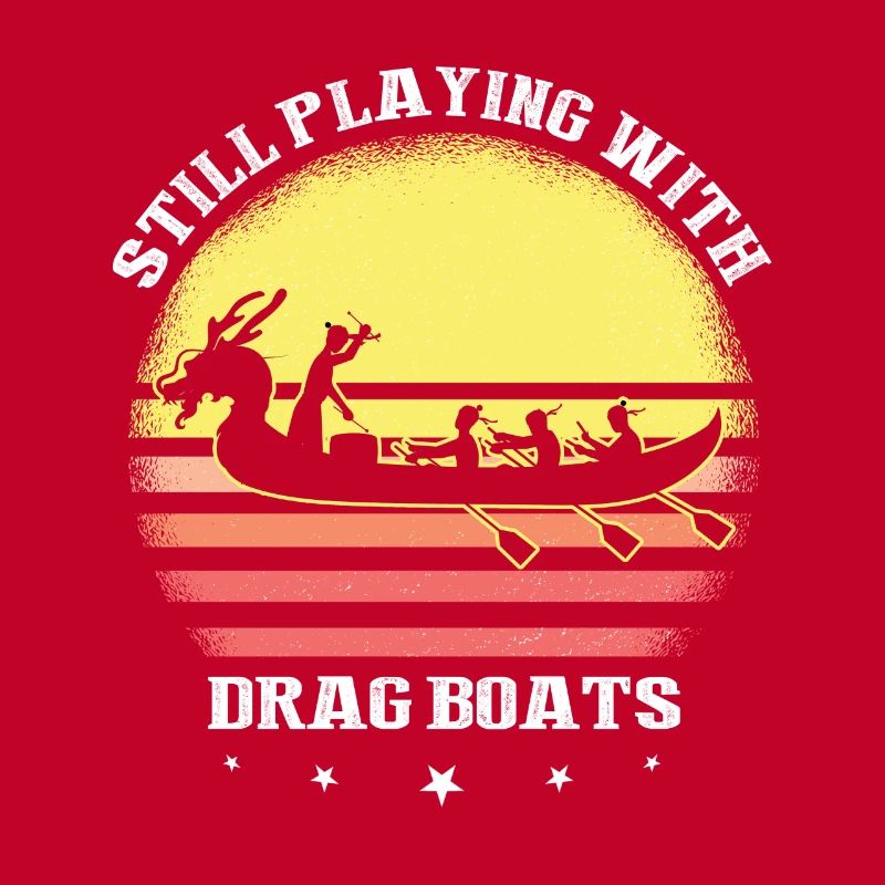 Drachenboot und Drachenboot Crew