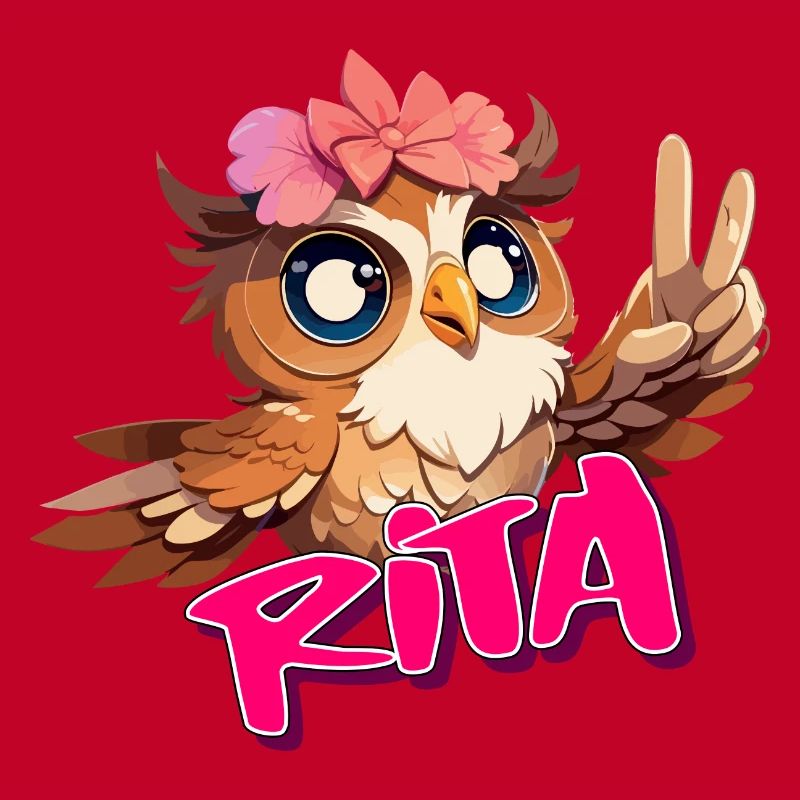 RITA - Schöner Mädchen Name mit süßer EULE