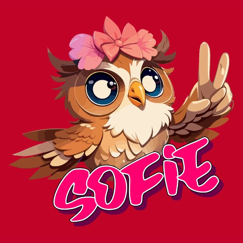 SOFIE - Schöner Mädchen Name mit süßer EULE