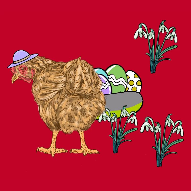 Chicken Poultry Eggs Nest Easter Eggs Easter