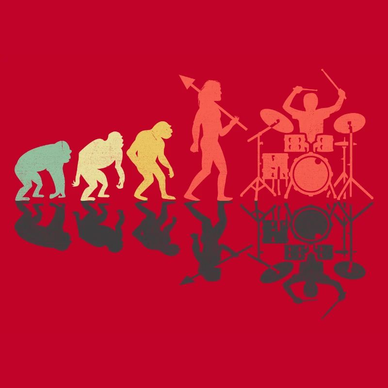 Drummer Evolution Drum Music Lover Drumming Drumme
