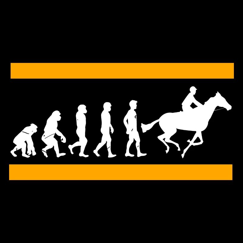 Cool retro evolution d’un coureur de chevaux drôle
