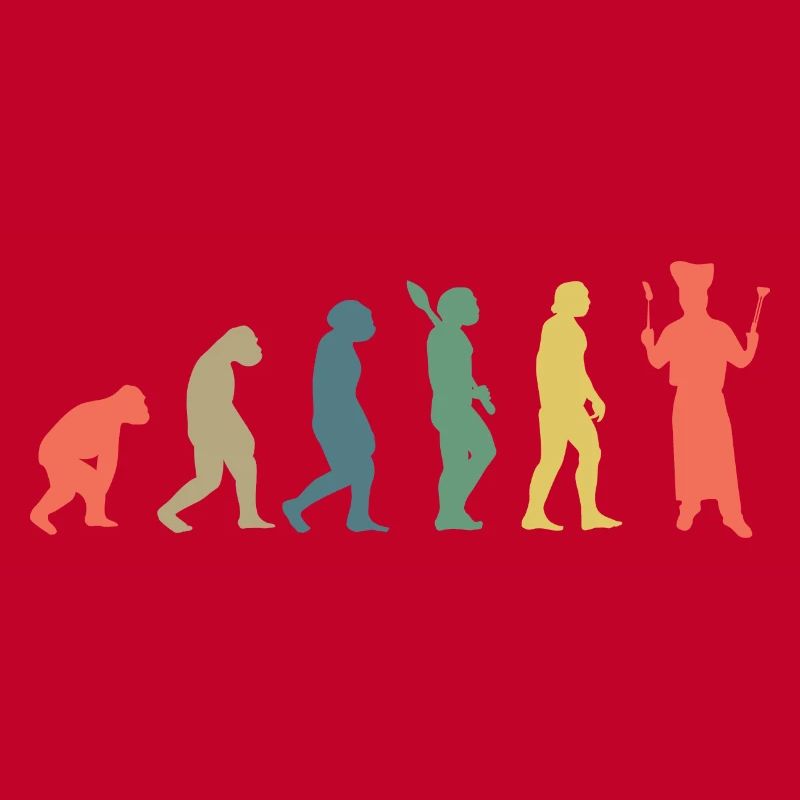 Koch Evolution Kochen Küchenchef Gastronomie Chefk