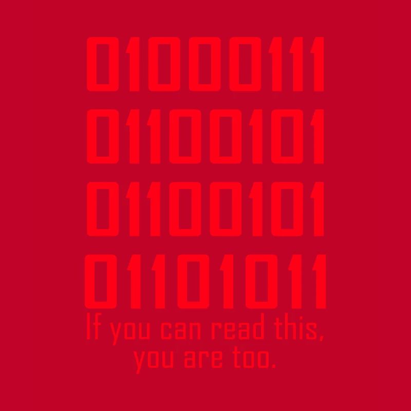 If You Can Read This You Are Too Binary Code