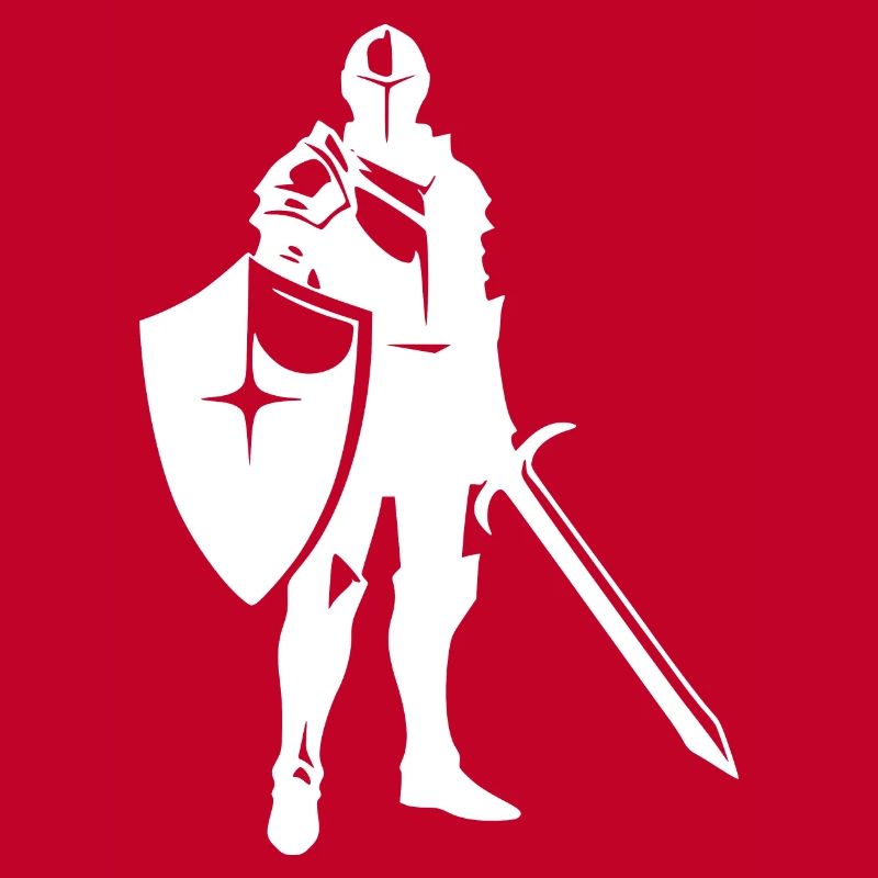 Noble chevalier avec épée et bouclier