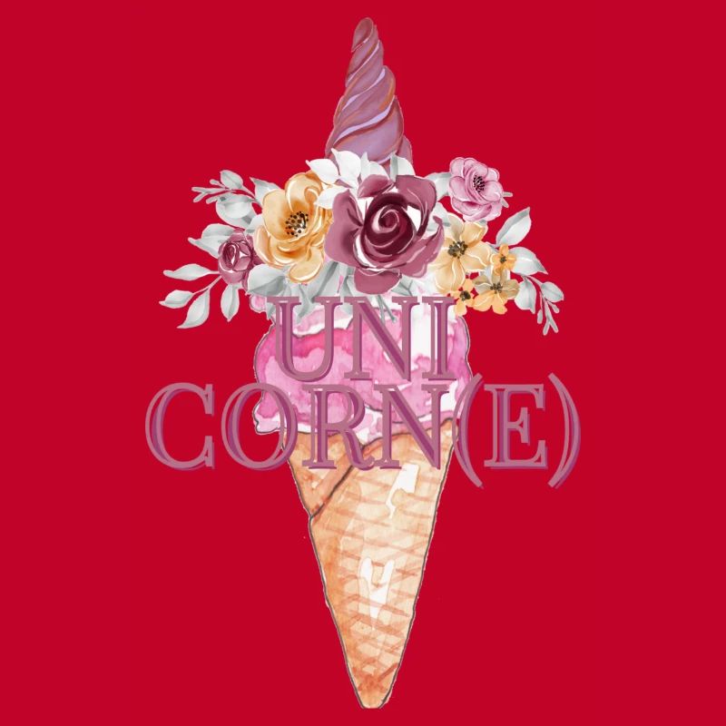 Cornet de crème glacée licorne unique