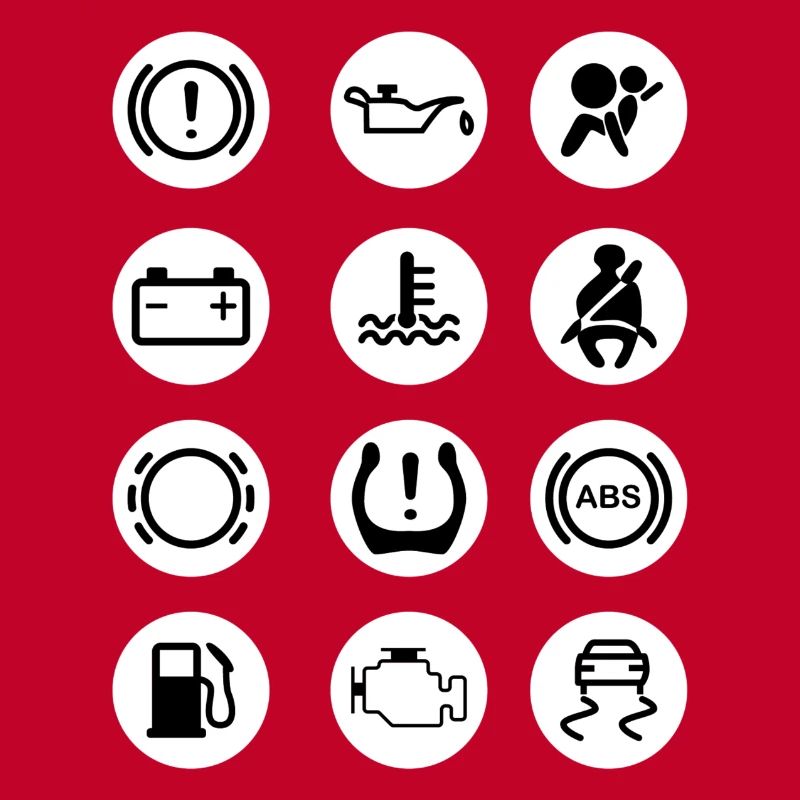 Indicator lights car circles pattern