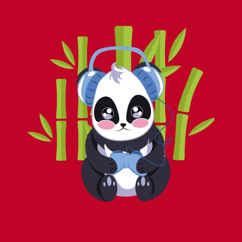 Gaming Panda Computer Console Video Game Gift
