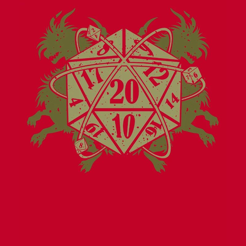 Dessus de table rétro vintage D20 RPG RPG
