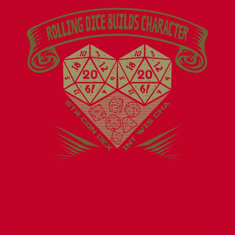 Rolling Dice Builds Character - D20 Tabletop RPG