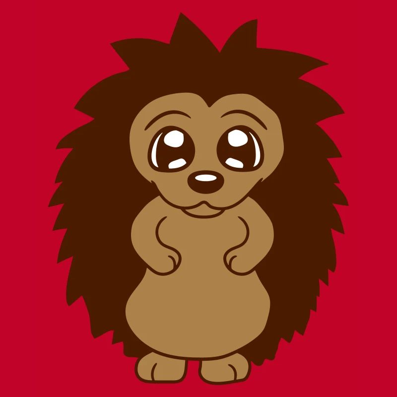 regarde de face petit hérisson mignon