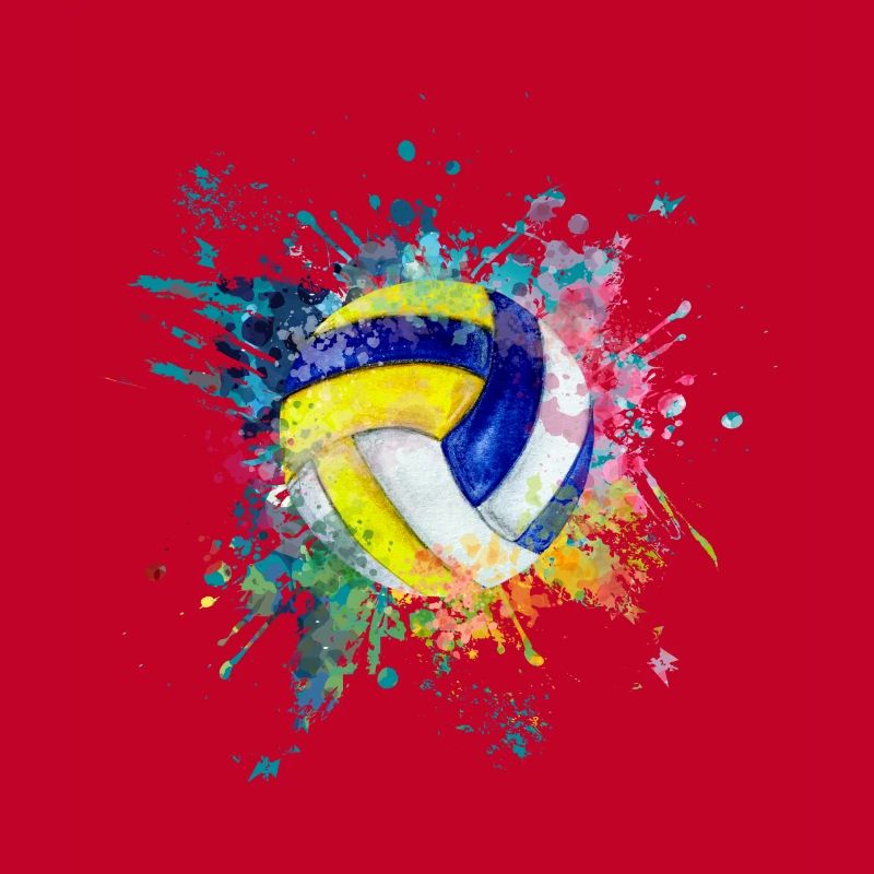A eau explosion de couleur Splash Design Volleyball