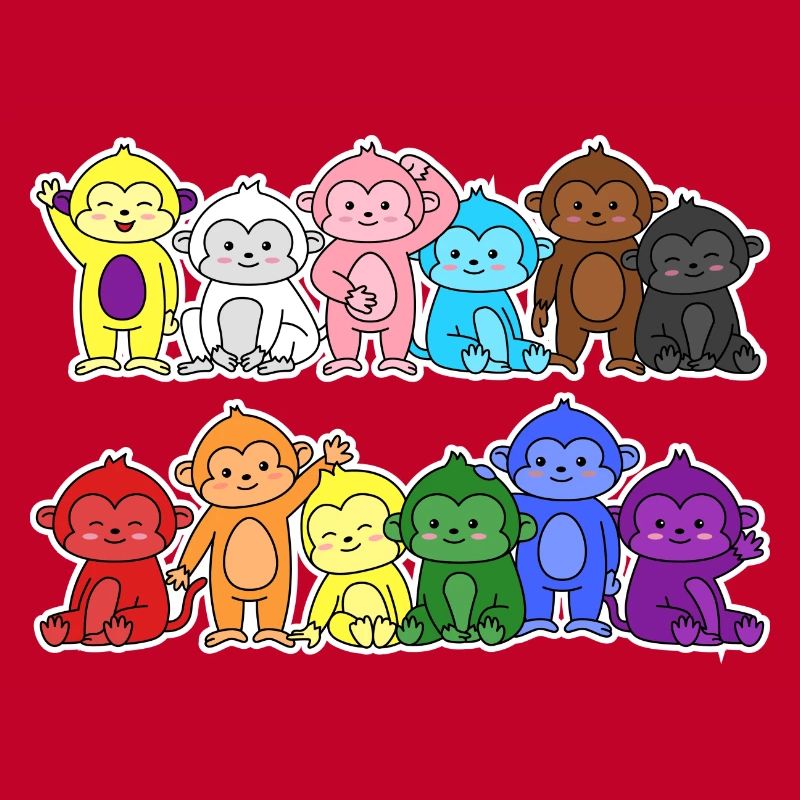 Pride Progress Flag Monkey for Equality