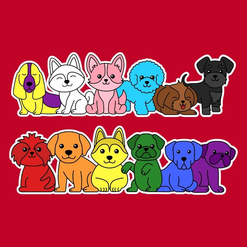 Pride Progress Flag Dogs for Equality