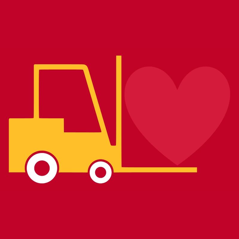 ★ couleurs de conception variables ★ chariot élévateur avec coeur