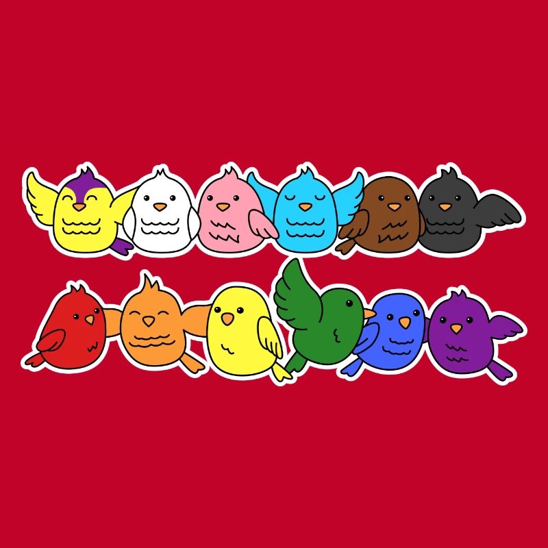 Pride Progress Flag Bird for Equality