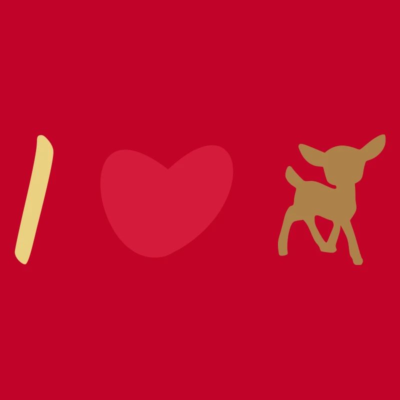 ★ Couleurs de conception modifiables ★ J'aime les faons