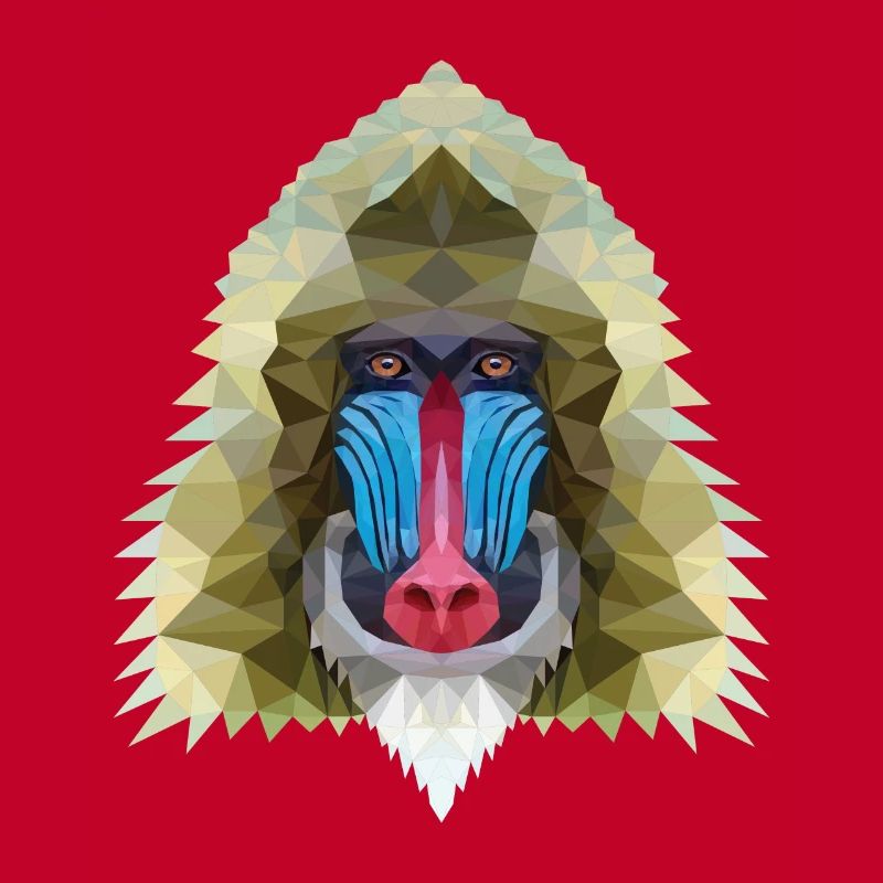 Cadeau de conception de polygone de singe