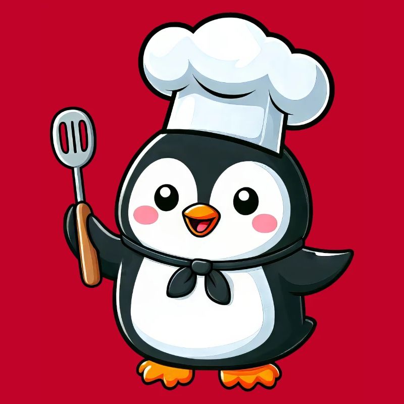 Mignon pingouin Chef bande dessinée conception de bande dessinée