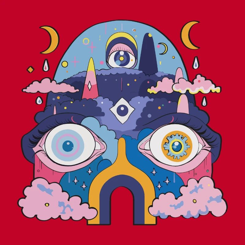 Psychedelischer Roboter